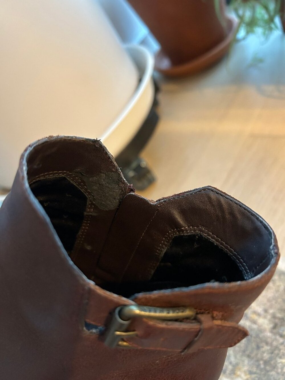 Cole Haan Leather Heeled Ankle Boots, Size 8 - Picture 12 of 16